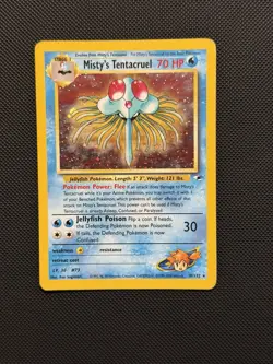 Pokemon Misty’s Tentacruel 10/132 Gym Heroes Unlimited Holo Rare LP Condition - Image 1