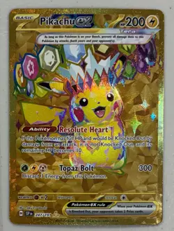 Pikachu Ex 247/191 NM Hyper Rare 204 Surging Sparks Pokemon TCG - Image 1