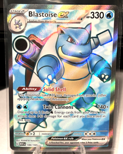 Blastoise EX 184/165 Full Art Scarlet & Violet 151 Pokemon TCG NM - Image 1