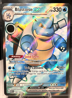 Blastoise EX 184/165 Full Art Scarlet & Violet 151 Pokemon TCG NM - Image 2