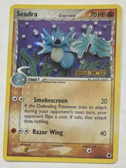 Pokemon Seadra Stamped Reverse Holo Delta Species Ex Dragon Frontiers 22/101 - Image 1