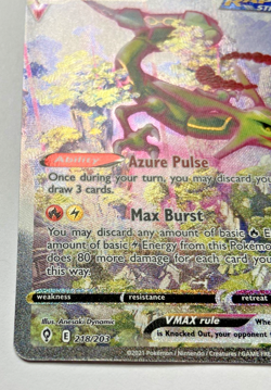 Pokemon TCG Evolving Skies Rayquaza VMAX Alt Art 218/203 English NM - Image 5