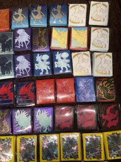 Pokemon TCG Sealed ETB Card Sleeves Assorted Lot of 69 - Image 3