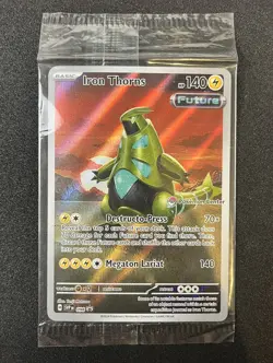 Pokemon Center Stamp Iron Thorns SVP 098 Near Mint Sealed - Image 1