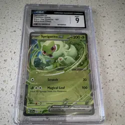Pokemon Sprigatito EX 087 Black Star Promos Promo Adventure Chest CGC 9 Graded - Image 1