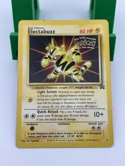 Electabuzz Pokemon Gold Stamp #2 1999 First Movie Black Star Promo WB - HP - Image 2