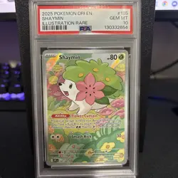 PSA 10 GEM Mint Shaymin 185/182 Illustration Rare - Pokemon DRI SV10 - Image 1