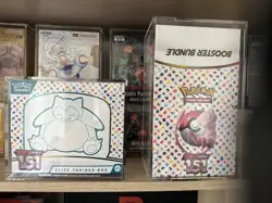 POKEMON TCG 151 Booster Bundle Display & ETB FACTORY SEALED with Acrylic Cases 820650863219 - Image 1