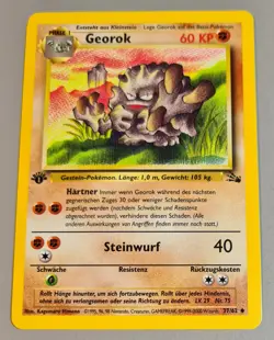 Georok # 37/62 1.Edition Uncommon Fossil 2000 Pokemon Deutsch Mint Vintage - Image 1