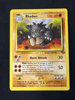Rhydon 45/64 Jungle Regular Pokemon MJ - Image 1