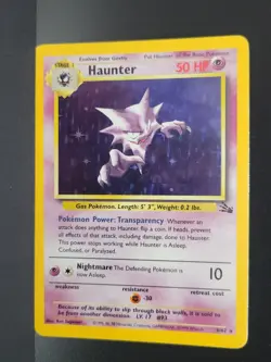 Vintage Pokemon TCG - Haunter 6/62 - Holo Fossil Unlimited - Image 1