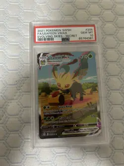 2021 POKEMON SWORD & SHIELD EVOLVING SKIES SECRET FULL ART/LEAFEON VMAX PSA 10 - Image 1