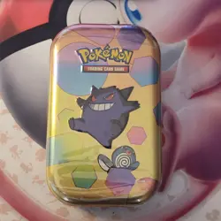 Scarlet & Violet 151 Gengar Mini Tin Poliwag 2023 Pokemon 2 Booster Packs C23 - Image 1