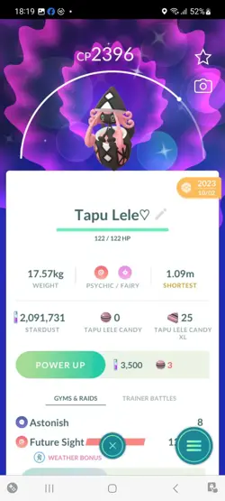 Pokemon Go Shiny Legendary Tapu Lele - Image 1