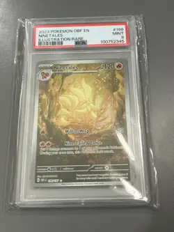 2023 POKEMON OBF EN-OBSIDIAN FLAMES ILLUSTRATION RARE #199 NINETALES PSA 9 - Image 1