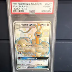 Pokemon Altaria GX SV77/SV94 Hidden Fates Shiny Holo Rare PSA 10 2019 - Image 1