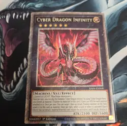 RA04-EN068 Cyber Dragon Infinity Platinum Secret Rare 1st YuGiOh - Image 1