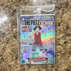 [SEALED] Bandai One Piece CCG Monkey.D.Luffy US Voyage Promo Full Art Foil - Image 1