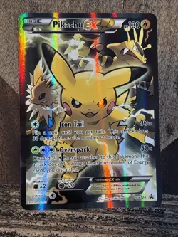Pokemon Pikachu EX Full Art Promo Holo Electric Card XY124 2016 - Image 1