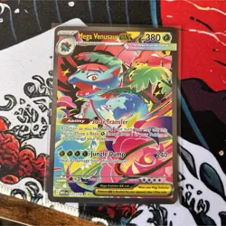 Mega Venusaur ex 177/132 Me01: Mega Evolution Holo Pokemon TCG Card Stock - Image 1