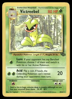 Pokemon Cards Victreebel 30/64 Unlimited Jungle WOTC Rare LP - Image 1