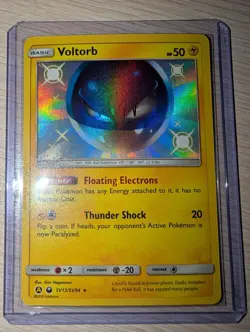 Shiny Voltorb SV13/SV94 - Hidden Fates Shiny Vault - Holo Rare Pokemon Card NM - Image 1