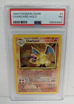 1999 Pokemon Game #4 Charizard-Holo PSA 7 - Image 1
