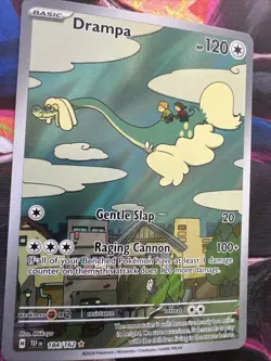 Drampa Pokemon Card 184/162 SV05: Temporal Forces Illustration Rare Holo - Image 2