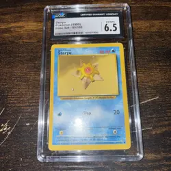 Pokemon TCG Staryu 065/102 Base Set Regular Common CGC 6.5 EX/NM- English (1999) - Image 1