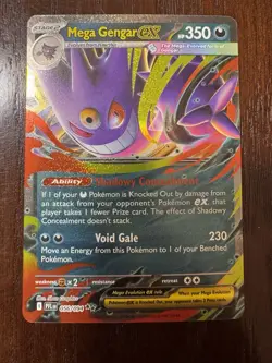 Mega Gengar EX 056/094 Phantasmal Flames Double Rare Pokemon TCG NM - Image 1