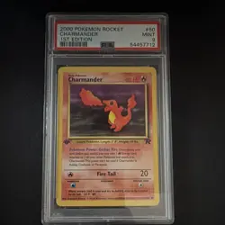 Pokemon 2000 Team Rocket Charmander 1st Edition PSA 9 #50/82 English - Image 1
