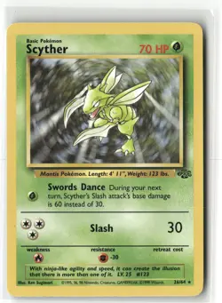 Pokemon Scyther (26) 26/64 Unlimited Jungle Rare - Image 1