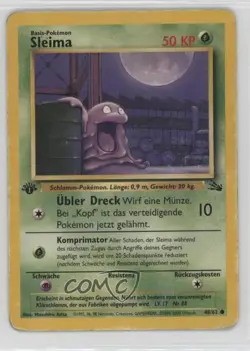 Grimer German 1st Ed. Pokemon Fossil #48 1999 - Image 1