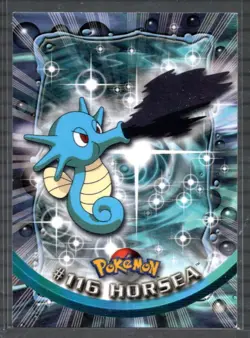 Horsea 2000 Topps Pokemon TV Non Holo Animation Series Blue Logo # 116 - NM - Image 1