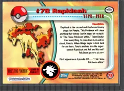 2000 Topps Pokemon TV Animation Edition Ponyta #77 Blue Topps Logo NM-MT - Image 2