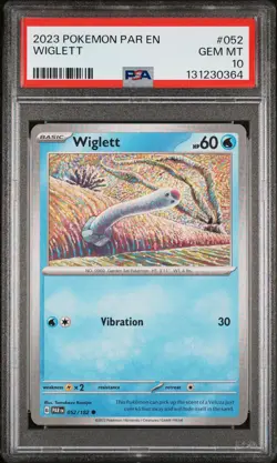 PSA 10 - 2023 POKEMON PAR EN-PARADOX RIFT 052 WIGLETT | POP 6 TOMOKAZU KOMIYA - Image 1