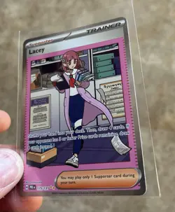 Pokemon Lacey Trainer 175/131 Prismatic Evolutions Special Illustration Holo WOW - Image 2