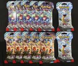 Pokemon TCG Stellar Crown Booster Pack Lot Of 12. New Sealed. - Image 1