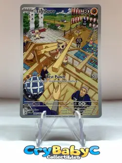 Pokemon Timburr 183/167 Twilight Masquerade Scarlet & Violet Illustration Rare - Image 1
