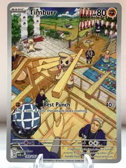 Pokemon Timburr 183/167 Twilight Masquerade Scarlet & Violet Illustration Rare - Image 2