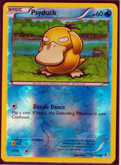 2012 POKEMON PSYDUCK 32/149 BLACK & WHITE BOUNDARIES CROSSED REVERSE HOLO NM - Image 1