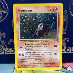 Houndour - 5/75 - Pokemon Neo Discovery Unlimited Holo SWIRL WOTC NM/M - Image 1