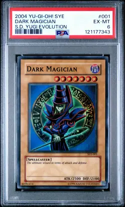 2004 SYE YU-GI-OH! STARTER DECK YUGI EVOLUTION #001 DARK MAGICIAN PSA 6 - Image 1