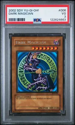 2002 YU-GI-OH! STARTER DECK: YUGI #006 DARK MAGICIAN PSA 3 - Image 1