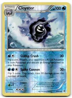 2016 XY - Generations Pokemon TCG Card #20 Cloyster Reverse Holo - Image 1