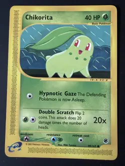 Chikorita Pokemon Common Card - Expedition Base Set - 099/165 - Image 1