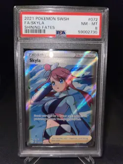 Pokemon Shining Fates Skyla Full Art Trainer Card *MINT PSA 8* - Image 1
