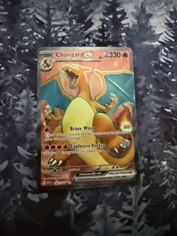 Charizard EX Holo Rare Pokemon TCG Card 183/165 Scarlet & Violet 151 - Image 1