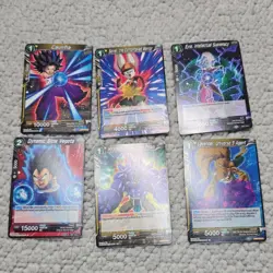 Bandai Dragon Ball Super DBS-BE19 6 Battle Cards Caulifla Vegeta Hyssop - Image 1