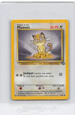 MEOWTH (MIAOUSS) 56/64 - FRENCH Jungle Set - Pokemon Card - NM/M - Image 1